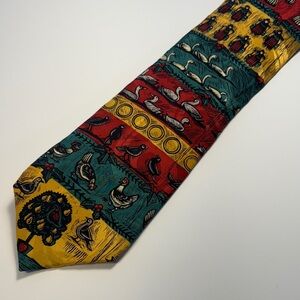 RM STYLE Vintage Twelve Days of Christmas 1996 Ralph Marin & Co Silk Tie